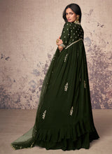 Load image into Gallery viewer, Stunning Embroidered Green Anarkali