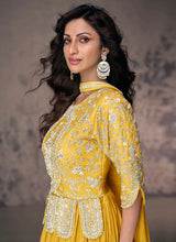 Load image into Gallery viewer, Stunning Embroidered Yellow Anarkali