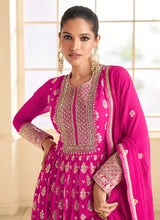 Load image into Gallery viewer, Stunning Pink Designer Anarkali Suit with Lavish Embroidery