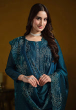 Load image into Gallery viewer, The Embellished Blue Salwar Suit