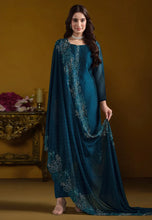 Load image into Gallery viewer, The Embellished Blue Salwar Suit