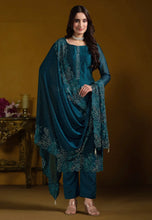 Load image into Gallery viewer, The Embellished Blue Salwar Suit