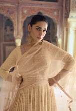Load image into Gallery viewer, Timeless Grace Intricately Embroidered Peach Anarkali Gown