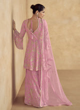 Load image into Gallery viewer, Timeless Pink Embroidered Sharara Style Suit