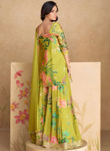 Load image into Gallery viewer, Vibrant Green Multicolor Floral Sharara Style Suit