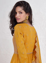 Load image into Gallery viewer, Yellow Elegance Reimagined Designer Anarkali Suit