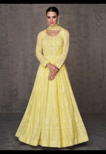 Load image into Gallery viewer, Yellow Exquisite Heavy Embroidered Anarkali Salwar Suit
