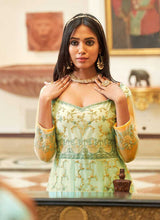 Load image into Gallery viewer, Aqua Blue Floral Designer Embroidered Kalidar Anarkali fashionandstylish.myshopify.com