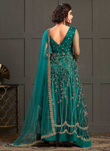 Load image into Gallery viewer, Aquamarine Heavy Embroidered Gown Style Anarkali Suit fashionandstylish.myshopify.com