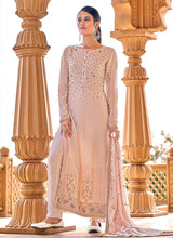 Load image into Gallery viewer, Baby Pink Heavy Embroidered Straight Pant Style Suit fashionandstylish.myshopify.com