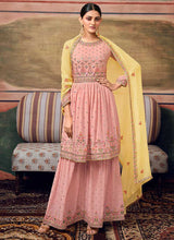 Load image into Gallery viewer, Baby Pink Mirror Embroidered Stylish Gharara Suit fashionandstylish.myshopify.com
