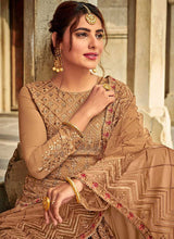 Load image into Gallery viewer, Beige Embroidered Palazzo Style Suit fashionandstylish.myshopify.com