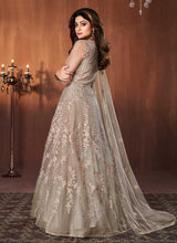 Load image into Gallery viewer, Beige Floral Embroidered Kalidar Anarkali Suit fashionandstylish.myshopify.com