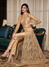 Load image into Gallery viewer, Beige Floral Embroidered Stylish Lehenga/ Pant Style Anarkali fashionandstylish.myshopify.com