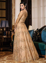Load image into Gallery viewer, Beige Floral Embroidered Stylish Lehenga/ Pant Style Anarkali fashionandstylish.myshopify.com