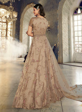Load image into Gallery viewer, Beige Floral Heavy Embroidered Gown Style Anarkali