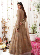 Load image into Gallery viewer, Beige Heavy Embroidered Designer Kalidar Anarkali Suit fashionandstylish.myshopify.com