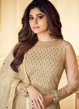 Load image into Gallery viewer, Beige Heavy Embroidered Gown Style Anarkali fashionandstylish.myshopify.com