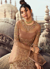 Load image into Gallery viewer, Beige Heavy Embroidered Lehenga/Pant Style Anarkali fashionandstylish.myshopify.com
