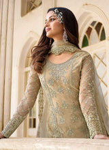 Load image into Gallery viewer, Beige Heavy Embroidered Stylish Palazzo Suit fashionandstylish.myshopify.com