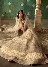 Load image into Gallery viewer, Beige and Gold Embroidered Lehenga fashionandstylish.myshopify.com