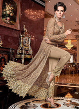 Load image into Gallery viewer, Beige and Gold Heavy Embroidered Lehenga fashionandstylish.myshopify.com