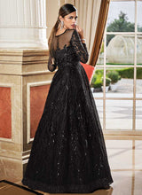 Load image into Gallery viewer, Black Floral Embroidered Stylish Lehenga/ Pant Style Anarkali fashionandstylish.myshopify.com