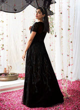 Load image into Gallery viewer, Black Heavy Embroidered Designer Kalidar Anarkali Suit fashionandstylish.myshopify.com