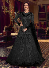 Load image into Gallery viewer, Black Heavy Embroidered Gown Style Anarkali Suit fashionandstylish.myshopify.com