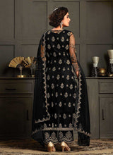 Load image into Gallery viewer, Black Heavy Embroidered Jacket Style Anarkali Suit fashionandstylish.myshopify.com