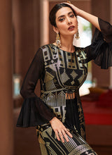 Load image into Gallery viewer, Black Heavy Embroidered Jacket Style Suit