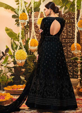 Load image into Gallery viewer, Black Heavy Embroidered Kalidar Anarkali fashionandstylish.myshopify.com