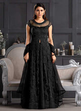 Load image into Gallery viewer, Black Heavy Embroidered Kalidar Lehenga/Pant Style Anarkali fashionandstylish.myshopify.com