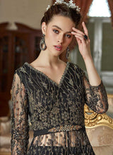Load image into Gallery viewer, Black Heavy Embroidered Lehenga/ Pant Style Anarkali fashionandstylish.myshopify.com
