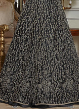 Load image into Gallery viewer, Black Heavy Embroidered Lehenga/ Pant Style Anarkali fashionandstylish.myshopify.com