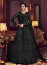 Load image into Gallery viewer, Black Heavy Embroidered Lehenga/ Pant Style Anarkali fashionandstylish.myshopify.com