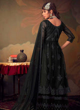 Load image into Gallery viewer, Black Heavy Embroidered Net Sharara Style Suit fashionandstylish.myshopify.com