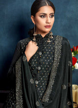 Load image into Gallery viewer, Black Heavy Embroidered Sequins Work Designer Palazzo Suit fashionandstylish.myshopify.com