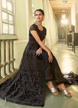 Load image into Gallery viewer, Black Heavy Embroidered Slit Style Anarkali