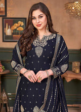 Load image into Gallery viewer, Black Heavy Embroidered Stylish Palazzo Suit fashionandstylish.myshopify.com