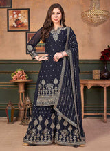 Load image into Gallery viewer, Black Heavy Embroidered Stylish Palazzo Suit fashionandstylish.myshopify.com