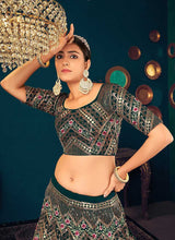 Load image into Gallery viewer, Green Multicolor Heavy Embroidered Designer Lehenga Choli fashionandstylish.myshopify.com