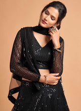 Load image into Gallery viewer, Black Sequin Heavy Embroidered Designer Lehenga Choli fashionandstylish.myshopify.com