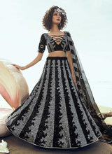 Load image into Gallery viewer, Black Sequins Embroidered Stylish Lehenga Choli fashionandstylish.myshopify.com