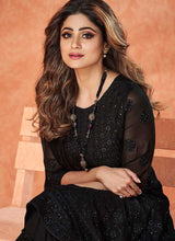Load image into Gallery viewer, Black Stylish Embroidered Gharara Suit fashionandstylish.myshopify.com