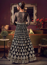 Load image into Gallery viewer, Black and Gold Heavy Embroidered Gown Style Anarkali Suit fashionandstylish.myshopify.com
