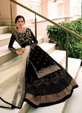 Load image into Gallery viewer, Black and Gold Heavy Embroidered Lehenga/ Pant Style Suit fashionandstylish.myshopify.com