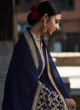 Load image into Gallery viewer, Blue Embroidered Stylish Kalidar Gown Style Anarkali fashionandstylish.myshopify.com