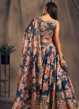 Load image into Gallery viewer, Blue Floral Printed Stylish Embroidered Lehenga Choli fashionandstylish.myshopify.com