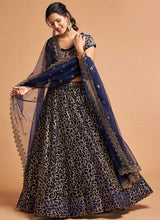 Load image into Gallery viewer, Blue Sequin Heavy Embroidered Designer Lehenga Choli fashionandstylish.myshopify.com